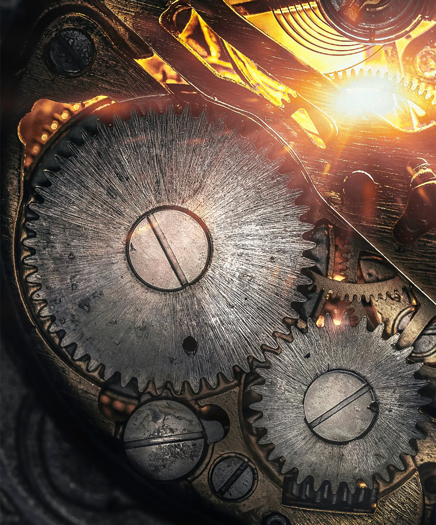 JPEGLI of the inside of an old watch shot on Fuji X-T1